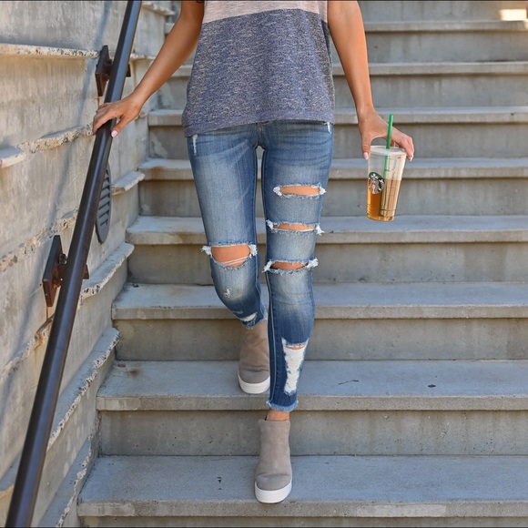 STEVE MADDEN Wrangle Wedge Sneaker In Taupe - Picture 5 of 8